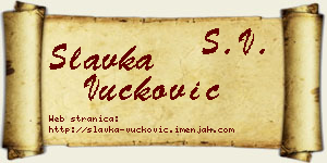 Slavka Vučković vizit kartica